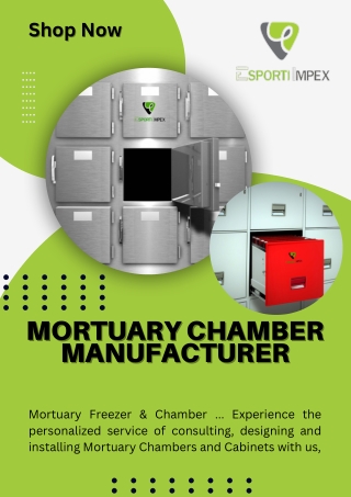 Mortuary Chamber Manufacturer in Chandigarh | Esporti-Impex