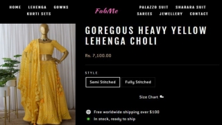 Buy Now Goregous Heavy Yellow Lehenga Choli at Best Price Canada & India