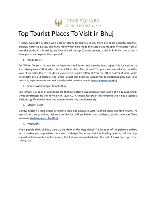 Top Tourist Places To Visit in Bhuj