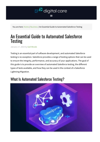 An Essential Guide to Automated Salesforce Testing
