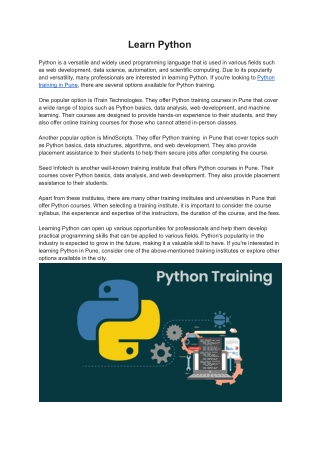 Learn Python