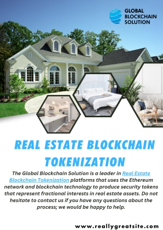 Real Estate Blockchain Tokenization | Global Blockchain Solution