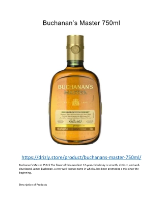 Buchanan’s Master 750ml