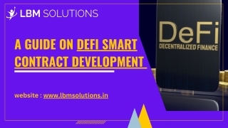 DeFi smart contract development services.