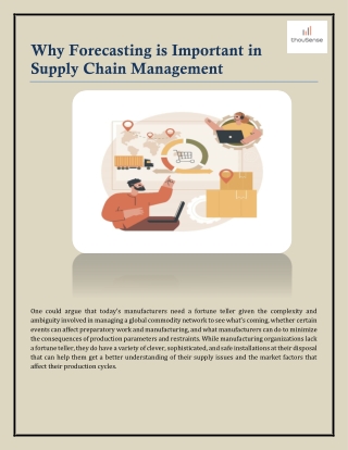 Why Forecasting is Important in Supply Chain Management
