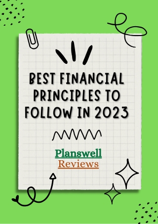 Planswell Reviews(2023) - Best Financial Principles to Follow in 2023