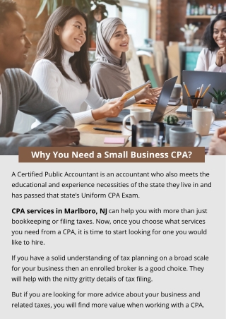 Why You Need a Small Business CPA?