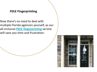 FDLE Fingerprinting