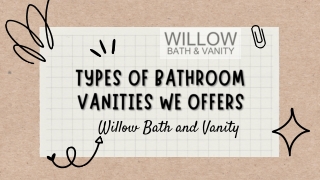 Types of Bathroom Vanities We Offers