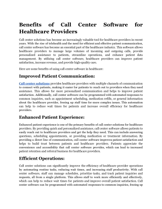 Benefits of Call Center Software for Healthcare Providers.docx