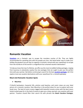 Romantic Vacation