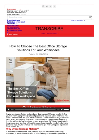 How To Choose The Best Office Storage Solutions For Your Workspace.PDF