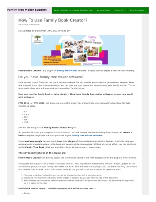 How To Use Family Book Creator?