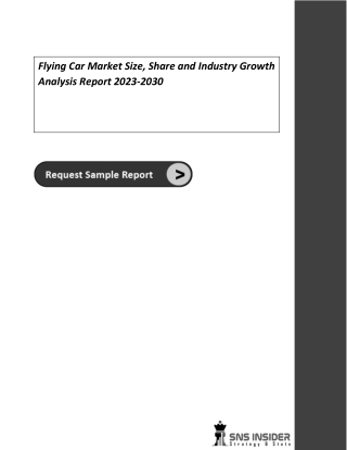 Flying Car Market Report 2023-2030