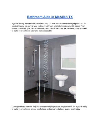 Bathroom Aids in McAllen TX