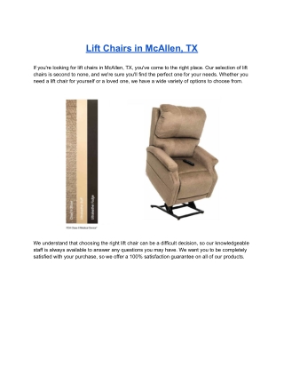 Lift Chairs in McAllen, TX