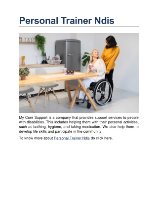 Personal Trainer Ndis