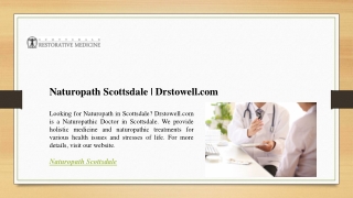 Naturopath Scottsdale | Drstowell.com