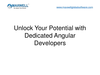 Unlock Your Potential with Dedicated Angular Developers