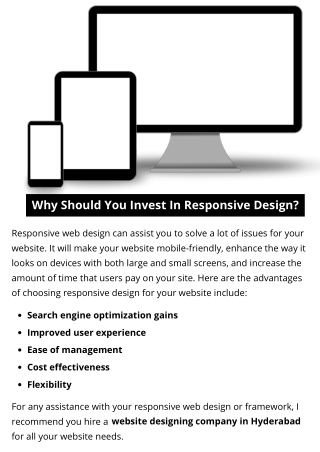 Why Should You Invest In Responsive Design?