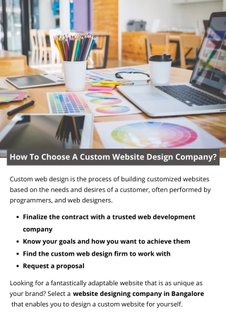 How To Choose A Custom Website Design Company?