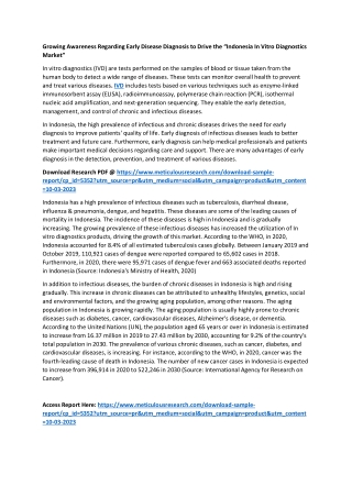 “Indonesia In Vitro Diagnostics Market”
