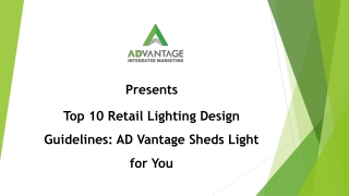 Top 10 Retail Lighting Design Guidelines: AD Vantage Sheds Light for You