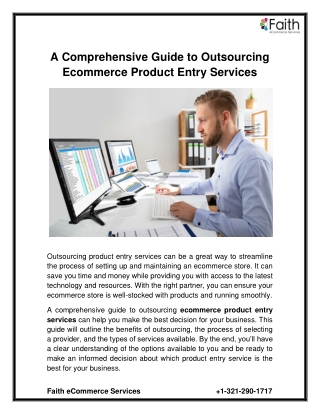 A Comprehensive Guide to Outsourcing Ecommerce Product Entry Services