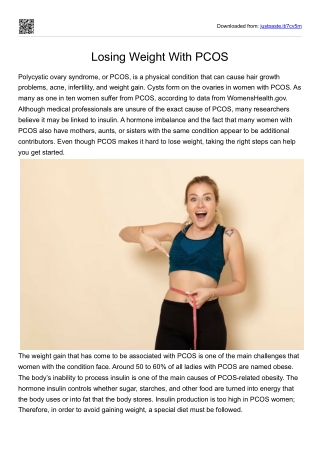 Losing Weight With PCOS