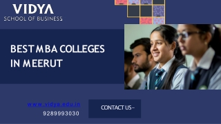 Be corporate ready with this Top MBA College in Meerut