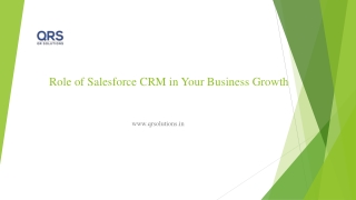 Role of Salesforce CRM in Your Business Growth