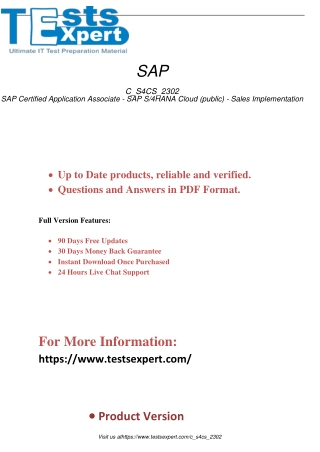 Pass C_S4CS_2302 SAP Sales Implementation 2023 Exam with Confidence and become a SAP Certified Application Associate for