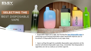 Selecting the Best Disposable Vape