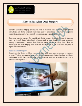 How to Eat After Oral Surgery