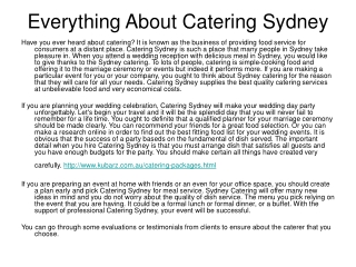 Sydney Catering