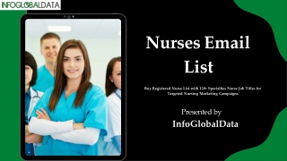 100% Privacy Compliant: CAN-SPAM & GDPR Nurses Email List