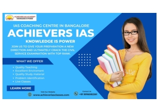 IAS Coaching Centre In Bangalore