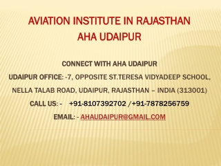 Aviation institute in rajasthan