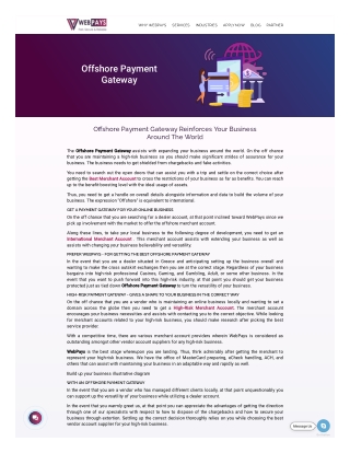 Offshore Payment Gateway