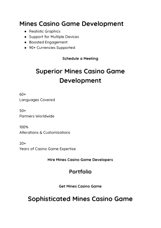 Mines Casino Game Development
