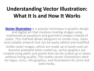 Understanding Vector Illustration: What It Is and How It Works