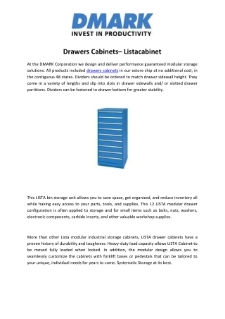 Drawer cabinet