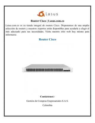 Router Cisco | Lasus.com.co