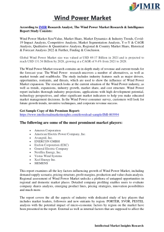 Wind Power Market