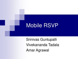 Mobile RSVP