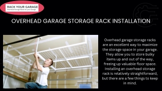 Ways to install overhead garage storage racks