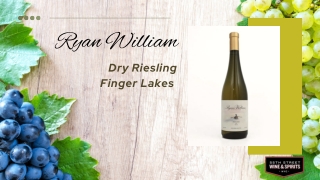 Ryan William Dry Riesling Finger Lakes