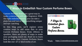 Custom Perfume Boxes