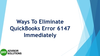 A complete procedure to resolve QuickBooks Error 6147