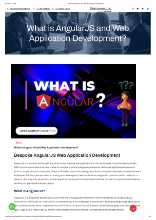 What is AngularJS and Web Application Development